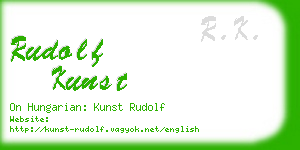 rudolf kunst business card